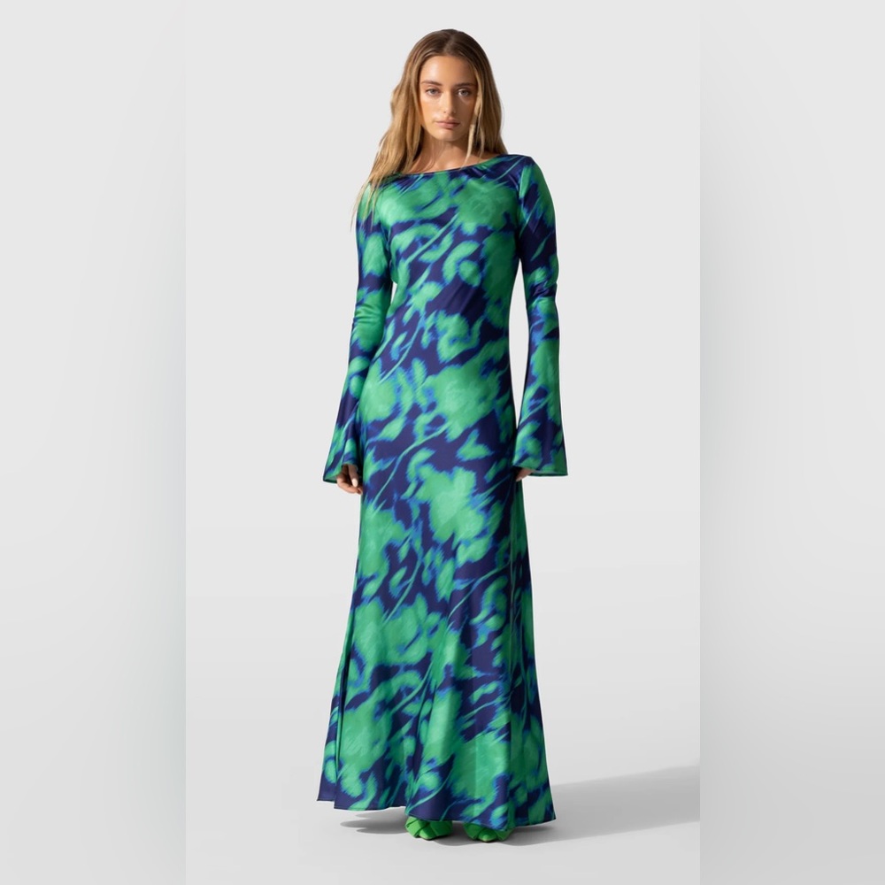 Wolf Gang Calypso Dress, Size L, Ocean Haze